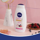 NIVEA Wild Berries and Hibiscus Refreshing Body Wash with Nourishing Serum, 20 Fl Oz Bottle NIVEA