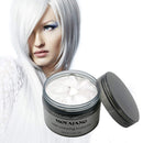 Natural Hair Wax Color Styling Cream Mud, Adofect Natural Hairstyle Dye Pomade, Temporary Hairstyle Cream 4.23 oz, Hairstyle Wax for Men, Women, Halloween, Party, Cosplay, White Adofect