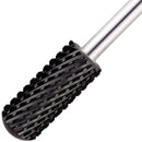 USA Pana 3/32" Safety Nail Carbide - Smooth Round Top Small Barrel Head for Electric Dremel Drill Machine (Black, Silver, Gold - 5XC to Extra Fine Grit) (Coarse, Small Barrel - DLC Black) PANA