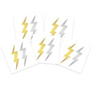 Lightning Bolts Temporary Tattoos (5-Pack) | Skin Safe | MADE IN THE USA| Removable Fashiontats