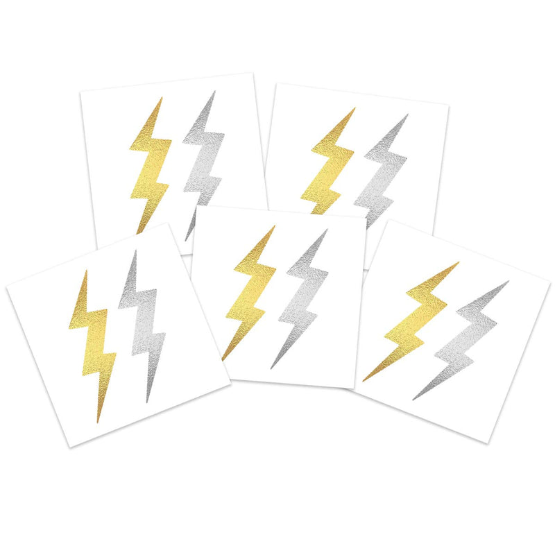 Lightning Bolts Temporary Tattoos (5-Pack) | Skin Safe | MADE IN THE USA| Removable Fashiontats
