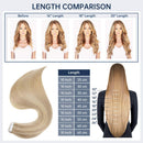 Fshine Tape In Hair Extensions 16 Inch Invisible PU Tape In Hair Color 16 Highlighted 22 Blonde Tape On Hair Extensions 20Pcs Soft And Silky Tape In Hair 50 Grams Seamless Tape In Hair Fshine Store
