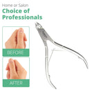 Cuticle Trimmer Professional Cuticle Nippers Stainless Steel Nail Tools Sharp Blades Cuticle Cutter Double Spring Cuticle Clippers for Nail Cuticle Care Pedicure Manicure Tools for Home Spa Salon GREEN ESTETICA