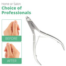 Cuticle Trimmer Professional Cuticle Nippers Stainless Steel Nail Tools Sharp Blades Cuticle Cutter Double Spring Cuticle Clippers for Nail Cuticle Care Pedicure Manicure Tools for Home Spa Salon GREEN ESTETICA