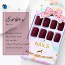 Edary Matte False Nails Short Red Square Fake Nails Press on Nails 24Pcs Art Nail for Women Edary
