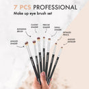 Eye Makeup Brushes Eyeshadow Brush Set - 7pcs Soft Synthetic Eyeshadow Blending Brush Kit - For Blending Eyeshadow, Eyeliner, Crease, Eyebrow - Long Lasting, Apply Better, Flawless Look Makeup Lamora Store