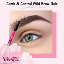 Eyebrow Brush Kit Thin Angled - Eye Brow Concealer Contour Brush to Shape and Conceal Eyes Duo Spoolie Brushes Firm Bristles Definer for Filling Pomade Gel | Defining Arches Winged Eyeliner Stencil Vertex