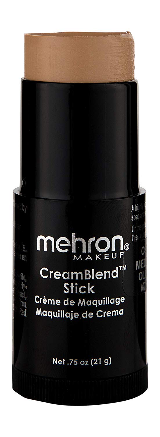 Mehron Makeup CreamBlend Stick - Foundation (.75 oz) (Light Medium Olive) Mehron