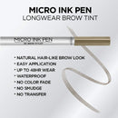 L'Oreal Paris Micro Ink Pen by Brow Stylist, Longwear Brow Tint, Hair-Like Effect, Up to 48HR Wear, Precision Comb Tip, Blonde, 0.033 fl; oz. L'Oreal Paris