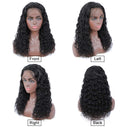 UpgradeU Lace Front Wigs Human Hair Pre Plucked for Women 150% Density 13x4 Water Wave Lace Front Wig Brazilian Wet and Wavy Human Hair Lace Front Wigs Natural Hairline (16 inch) UpgradeU