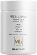 Codeage M-Burn Optimized Supplement - Decaffeinated Green Tea Std. to 50% EGCG, Berberine, Akkermansia, Vitamin B12 - Probiotics - Vitamins - 60 Capsules Infinity Warehouse