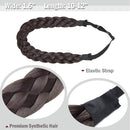 Hairro Braid Hairbands for Women Synthetic Hair Five-strand Fake Braid Plaited Hair Band Classic Chunky Wide Plaited Braids Hairpiece Fashionable Beauty Hair Accessory 4A Brown Hairro