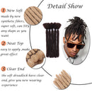 6” Dreadlock Extension Handmade Braiding Reggae Hair Hip-Pop Hair Dread Synthetic Box Braiding For Men Soft Fax Locs Crochet Twist (2Packs/10Strands,Dark Black） S-noilite