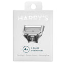 Harry's Razor Blades (1 Pack of 4) in Durable Hinged Water Friendly Travel Case TUHIMO