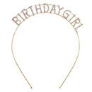 Arsimus Sparkly Rhinestone Birthday Girl Party Headband (Gold) Arsimus
