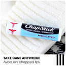 ChapStick Classic Medicated Lip Balm Tubes, Chapped Lips Treatment and Skin Protectant - 0.15 Oz (Pack of 2) Chapstick