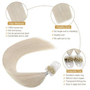Ugeat Micro Beads Hair Extensions 16" Microloop Remy Human Hair Extensions