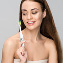 Voom Sonic Go Series Battery Operated Electric Toothbrush Dentist Recommended Portable Oral Care 2 Minute Timer Light Weight Design Soft Dupont Nylon Bristles, Silver, 1 Count Voom Sonic