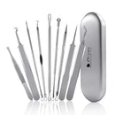 DUcare Blackhead Remover 9Pcs Professional Pimple Comedone Extractor Tool Best Acne Removal Kit - Treatment for Blemish, Whitehead Popping, Zit Removing for Risk Free Nose Face Skin with Metal Case DUcare Store