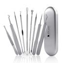 DUcare Pimple Popper Tool Kit - 9 Pcs Blackhead Remove Tools Comedone Extractor Acne Removal Kit Easy Removal of Pimples, Blackheads, Zit Removing, Forehead,Facial and Nose DUcare