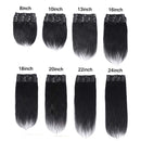 Clip in 100% Remy Human Hair Extensions 8''-24'' Full Head 8pcs 18clips Short Soft Silky Straight for Women Beauty 65g 8" / 8 inch