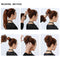 S-noilite Hair Bun Extensions Messy Wavy Curly Dish Donut Scrunchie Hairpiece Accessories Chignons Updo Ponytail Pony Tail Synthetic Hair Extension for Women/30G 1 Count Light Brown & Ash Blonde S-noilite Store