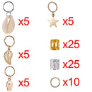 SoulBay 80 Pieces Hair Jewelry Rings Decorations Pendants, Including 50 PCS Aluminum Dreadlocks beads Metal Cuffs + 30 PCS Hair Decorations Rings Clips SoulBay
