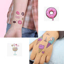 Ooopsi Ice Cream Temporary Tattoos for Kids 180PCS - Ice Cream, Lollies, Cookie, Cake Tattoo Stickers - Sweet Summer Tattoos Sticker for Girl Birthday Party Decorations Supplies Favors(17 Sheets) Ooopsi