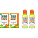 TheraBreath Dry Mouth Lozenges with Zinc, Mandarin Mint, 100 Lozenges (Pack Of 2) and Dry Mouth Oral Rinse, 16 Ounce Bottle (Pack Of 2) TheraBreath