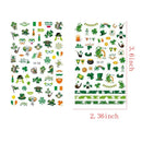 10 sheets St. Patrick’s Day Nail Stickers, Luck of The Irish Self-adhesive Nail Art Stickers, Shamrock False Nail Decals Manicure Nail Tip Decoration Conpru