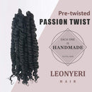 2 Packs Passion Twist Crochet Hair 10 inch Short Bohemian Braids Synthetic Hair Extensions (10Inch2Pcs, 1B) LEONYERI Store
