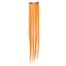 SWACC 7 Pcs Full Head Party Highlights Clip on in Hair Extensions Colored Hair Streak Synthetic Hairpieces (22-Inch Straight, Orange) SWACC