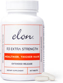 Elon R3 Extra Strength for Hair Growth - Supplements for Women to Grow Thicker, Fuller Hair, Advanced Formula with 5000 mcg Biotin Per Serving & Collagen, 60 Count (Pack of 3) Infinity Warehouse