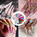 YESORNO Holographic Flame Nail Stickers 16PCS Fire Flame Nail Art Decals Stickers Nail Reflections Tape Adhesive Foils DIY Decoration YESORNO