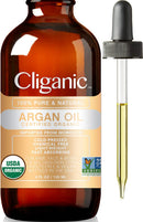 Cliganic USDA Organic Argan Oil, 100% Pure | for Hair, Face & Skin | Natural Cold Pressed Carrier Oil, Imported from Morocco Cliganic