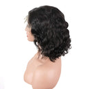 BLY Human Hair Wigs Lace Front 4x4 Closure Bob Wigs Body Wave Virgin Hair 10 Inch 150% Density Pre Plucked with Baby Hair Natural Color For Black Women BLY Store