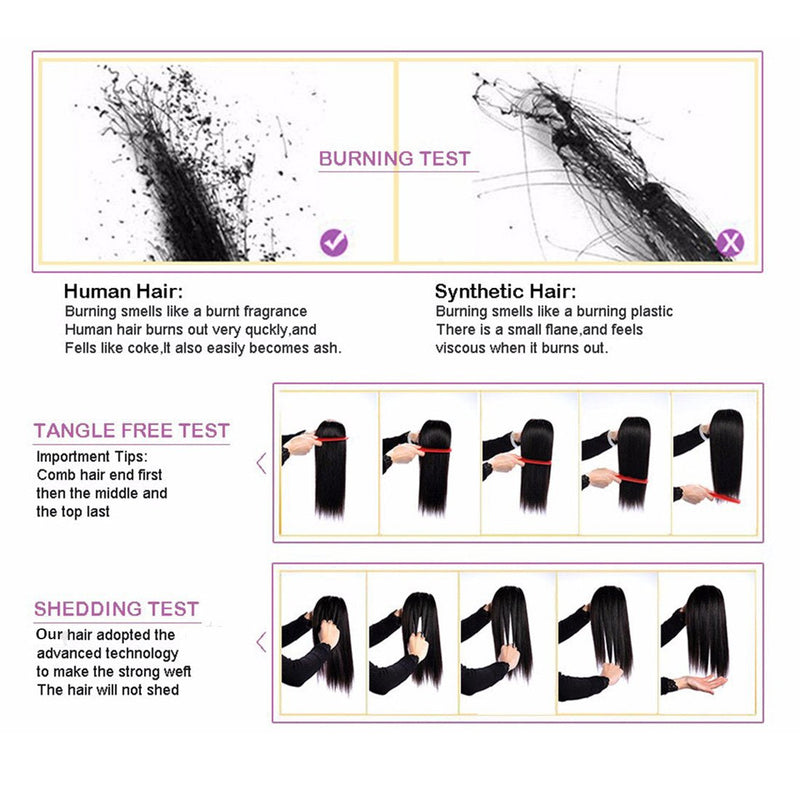 Clip in 100% Remy Human Hair Extensions 10''-24'' Full Head 8pcs 18clips Long Soft Silky Straight for Women Beauty