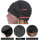 UNice Ombre Blonde Highlight Human Hair Headband Wigs for Black Women Brazilian Virgin Hair Glueless Brown mixed honey Blonde Streaks None Lace Front Straight Human Hair Wig T1B412 Colored 24 inch UNICE Store