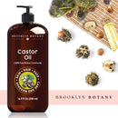 Brooklyn Botany Castor Oil for Skin and Hair – 100% Pure and Natural - Carrier Oil for Essential Oils, Aromatherapy and Massage – Moisturizing Skin, Hair and Face – 16 fl Oz Brooklyn Botany