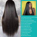 22 Inch Glueless Lace Front Wigs Human Hair Pre Plucked Straight Lace Front Human Hair Wigs 4x4 Closure Human Hair Wig With Baby Hair Brazilian Virgin Lace Frontal Human Hair Wigs for Black Women mengkai Store
