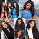4x4 Lace Closure Wigs Brazilian Water Wave Human Hair Wigs with Baby Hair 180% Density Black Wigs for Women Natural Color(22 Inch, Water wave wig) Foreverlove