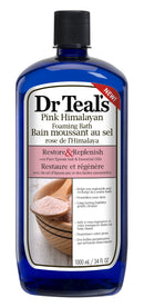 Dr Teal's Restore & Replenish Pure Epsom Salt & Essential Oils Pink Himalayan Foaming Bath 34 oz Dr Teal's
