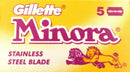Minora Yellow Double Edge Safety Razor Blades 25 blades Blade Sampler
