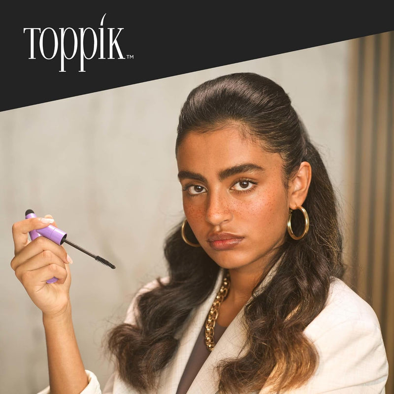 Toppik Fill Me In Hairline Filler, Hair Color Root Touchup, Hair Fibers Wand, Fills In Thinning Hairline, Hair Styling Product, 0.176 oz (5 g), Black
