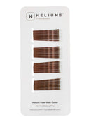 Heliums Small Brown Mini 1.5 Inch Wavy Bobby Pins - 40 Pins Heliums