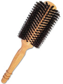 High-Density Boars Roller Brush Wood Large Barrel (1.4" Core, 2.8" with Bristles) for Blow-drying, Straightening, Volumizing Thin or Fine Long Hair Care me