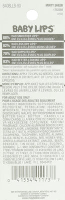 Maybelline New York Baby Lips Balm Electro, Minty Sheer, 0.15 Ounce Maybelline New York