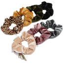 Jaolex 7-PACK Velvet Hair Scrunchies with Hidden Zipper Pocket- Stash Scrunchy Hair Ties Elastics Bobbles Hair Bands Bobble Scrunchy for Women, VSCO Girls and Teen Jaolex