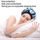 Braid Bonnet for Sleeping Sleep Bonnet Cap Long Bonnet for Braids Silky Elastic Band for Women Dreadlocks, Braid Long Hair, Curly Hair (Blue Flower) JIANGLAI