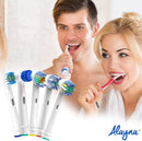 Replacement Brush Heads Compatible with Oral B Braun –20 Pack of 4 Sensitive Clean, 4 Floss Action, 4 Precision Clean & 4 Cross Action. Fits Oralb Electric Toothbrush Pro1000 Pro3000 Pro5000 & More! Alayna